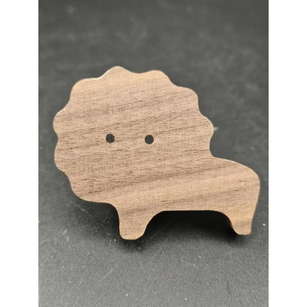 Set of 4 Walnut Animal Wall Hooks Safari Unfinished Eco‑Friendly Nursery Decor